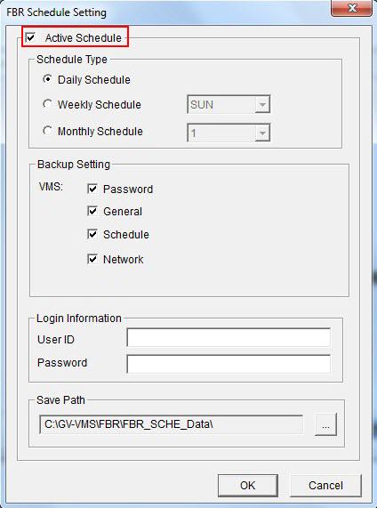 Feature Guide V15.10.1.0 2.7 Scheduling Configuration Backup You can now set up a regular schedule with password protection to back up the GV-VMS configurations you made.