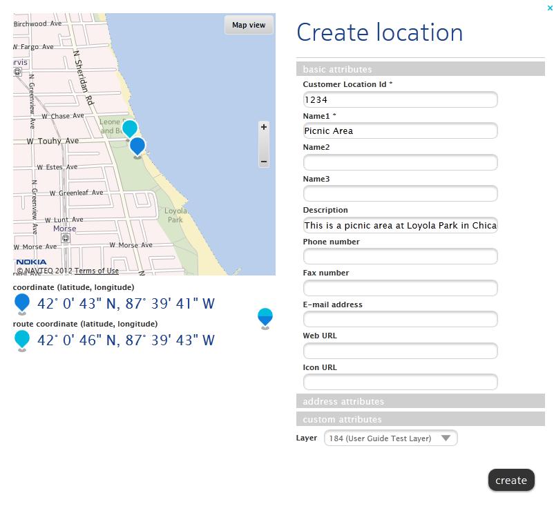 Custom Location Extension User Guide 20 On the Create location pop-up window, enter the basic,