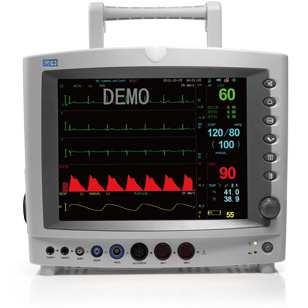GENERAL MEDITECH 12.1 color TFT LCD screen with a maximum 8 waveforms display.