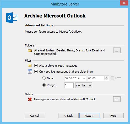 Email Archiving with MailStore Basics 19 Specifying Filter Criteria for Archiving In MailStore Server, you can limit archiving to certain emails for most archiving profiles by specifying filter