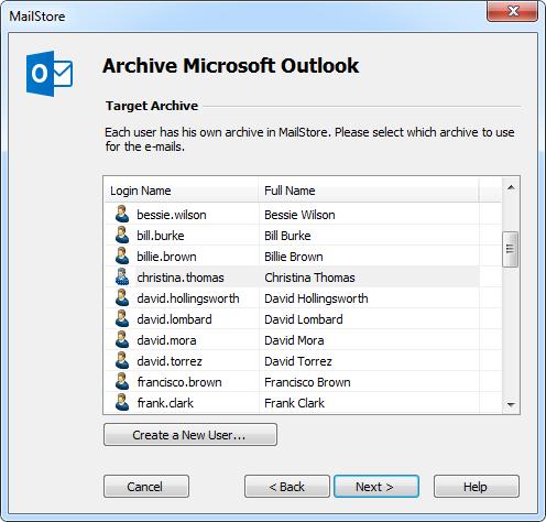 Archiving Outlook PST Files Directly 32 In the final step you can specify a name for the new archiving profile.
