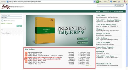 FAQs Tally.ERP 9 - Auditors Edition Q11: How can I get information regarding enhancements in new releases of Tally.