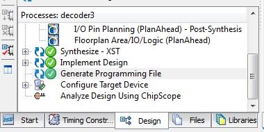 Double click Generate Programming File This should create a bit file in the root folder of your project. Step 9.