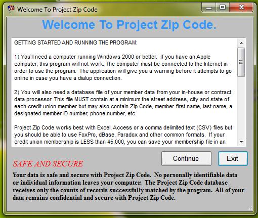Step Three: Locating and Mapping Your Membership Data to Project Zip Code Click