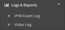 2.7 Logs & Reports The Logs & Reports Page displays the following information.