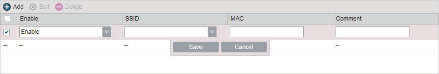 In the Wireless MAC Filtering section, enable this feature and specify the filtering rule.