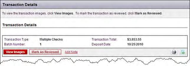 Transaction Details, cont. 1. Click Add Note on the Transaction Details page and enter a new note in the Add Note field 2.