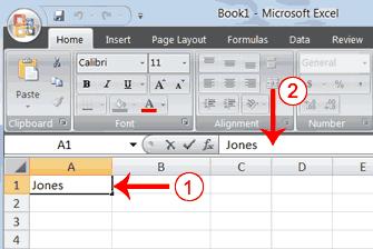 Alte rnate Method: Editing a Cell by Using the Formula Bar You can also edit the cell by using the