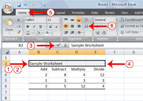 Merge and Center Sometimes, particularly when you give a title to a section of your worksheet, you will want to center a