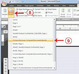 When you print your document, Excel will place your name in the upper-left corner. 7. Click the Go To Footer button. Excel moves to the footer area. 8.