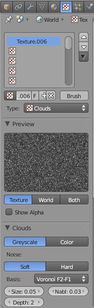 Make sure World is selected by the preview. Try different Noise Basis settings to get the look you want.