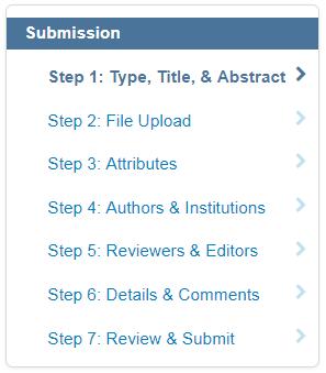 Clarivate Analytics ScholarOne Manuscripts Author User Guide Page 11 BASIC SCREEN NAVIGATION Screen Element Description Indicates a required field Click for a description or instructions for a
