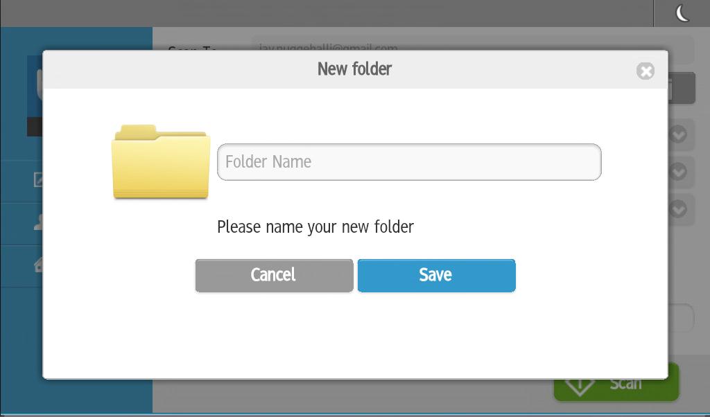 Pressing this arrow next to the folder name displays sub folders under that folder Search