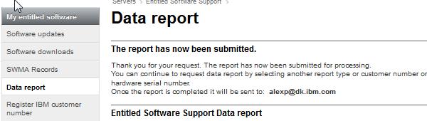 Step 3: Submit the report. When all required information has been entered, click Submit.