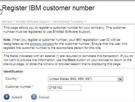are two possibilities: 1. There is no primary user / administrator registered for the customer number yet. Please access administrator functions, register customer number. 2.