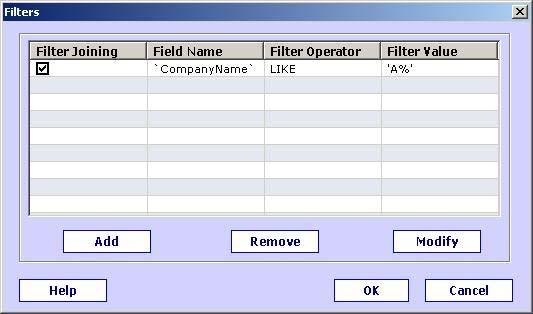 Figure 12: Apply Filter Here, you can apply as many filters as you want. Click on "Add" button to have more filters.