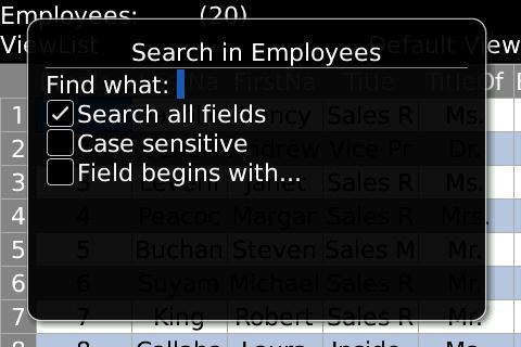 4.4 Search Contents User Guide To search a particular string within the selected database, you can use "Find"