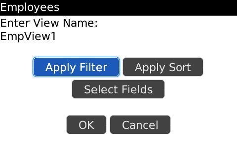 Figure 33: Add Filter/Sort in View 4.6.1 Apply Filter When you will select Apply Filter button, you will get following dialog. Use Add Condition menu to add the Filter condition on particular column.