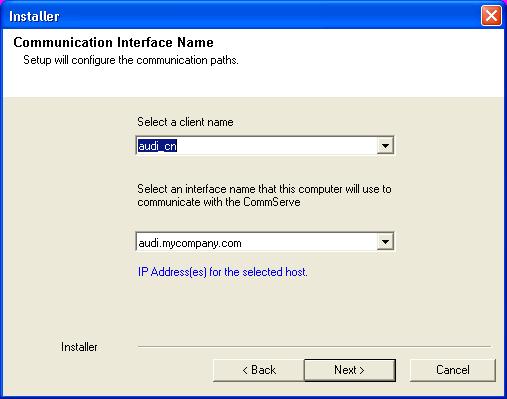 ,[]{}:;'" If a computer has already been installed, this screen will not be displayed; instead the installer will use the same Server Name as previously specified.