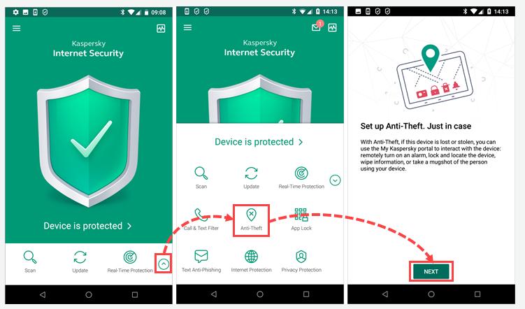 How to set up Anti-Theft after installing the app 1.