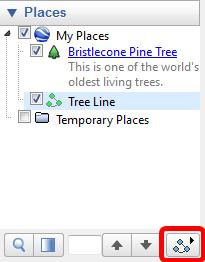 To edit a path's location, name, or description, right- click on the path in the 3D viewer or in the Places panel, and choose Get Info (on a Mac).