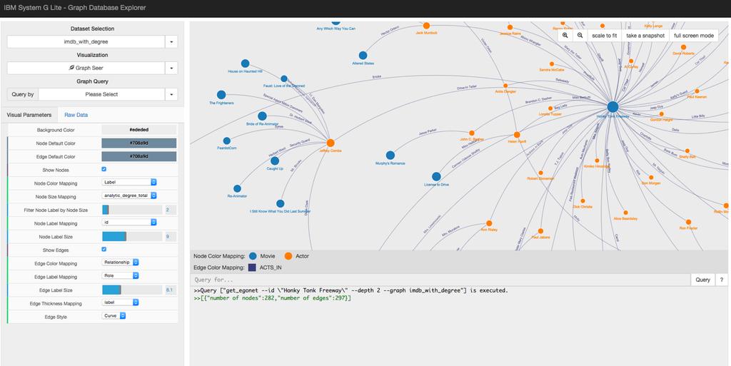 IBM System G Visualizer Graph Data Explorer Visual Query