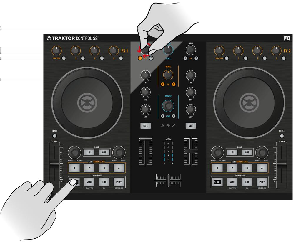 Using the S2 with TRAKTOR DJ Key S2 Functions Using TRAKTOR DJ TRAKTOR DJ's Filter engaged symbol. 5.1.
