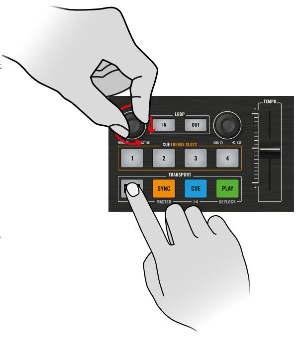 Using the S2 with TRAKTOR DJ Using FX Holding SHIFT + turning the Loop MOVE encoder to adjust TRAKTOR DJ's viewing scale.
