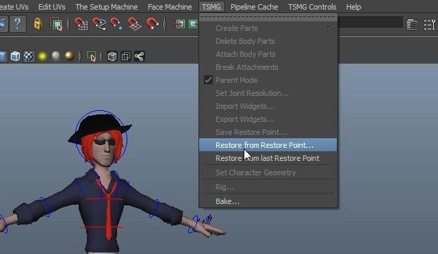 STEP 4 - USING RESTORE And here are the results: A fully rigged character You ll find that TSMG has automatically weighted it for you, although you ll probably need to tweak the weights a bit, using