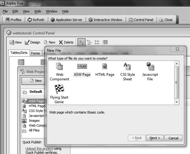 FIGURE 4-19: Importing and Binding HTML Pick the Import External HTML