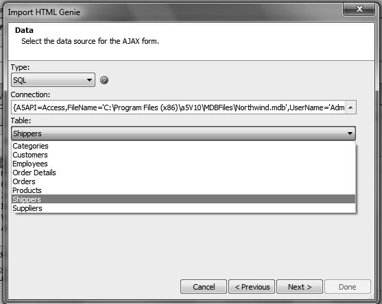 Documents\Alpha Five V10\MDBFiles directory and use it to create the nw connection. If this directory does not exist, copy the MDBFiles directory from your Alpha Five V10 program installation.