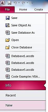 Using Templates and Examples Access has several templates and sample database applications available for download and install.