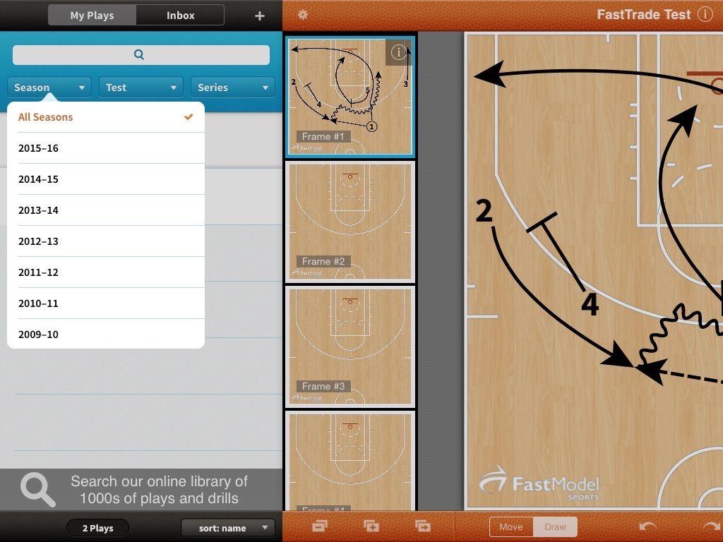 My Plays Menu When you create or import plays into FastDraw, they are added to the My Plays section of the app.