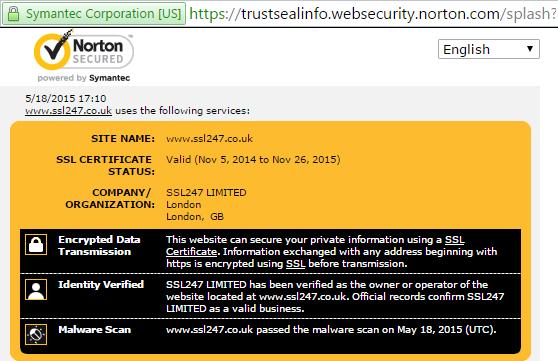 THE NORTON SECURED SEAL: THE MOST TRUSTED MARK ON THE INTERNET Included with all