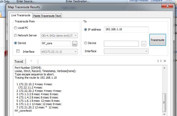 Choose Device to traceroute from Choose the Device option and then choose a device from the dropdown list. 3.