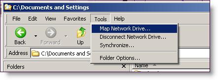 Alternative Location of the Data Directory (continued) Map the Network Drive On the workstation right click Start, Explore Click the Tools menu, Map Network Drive.