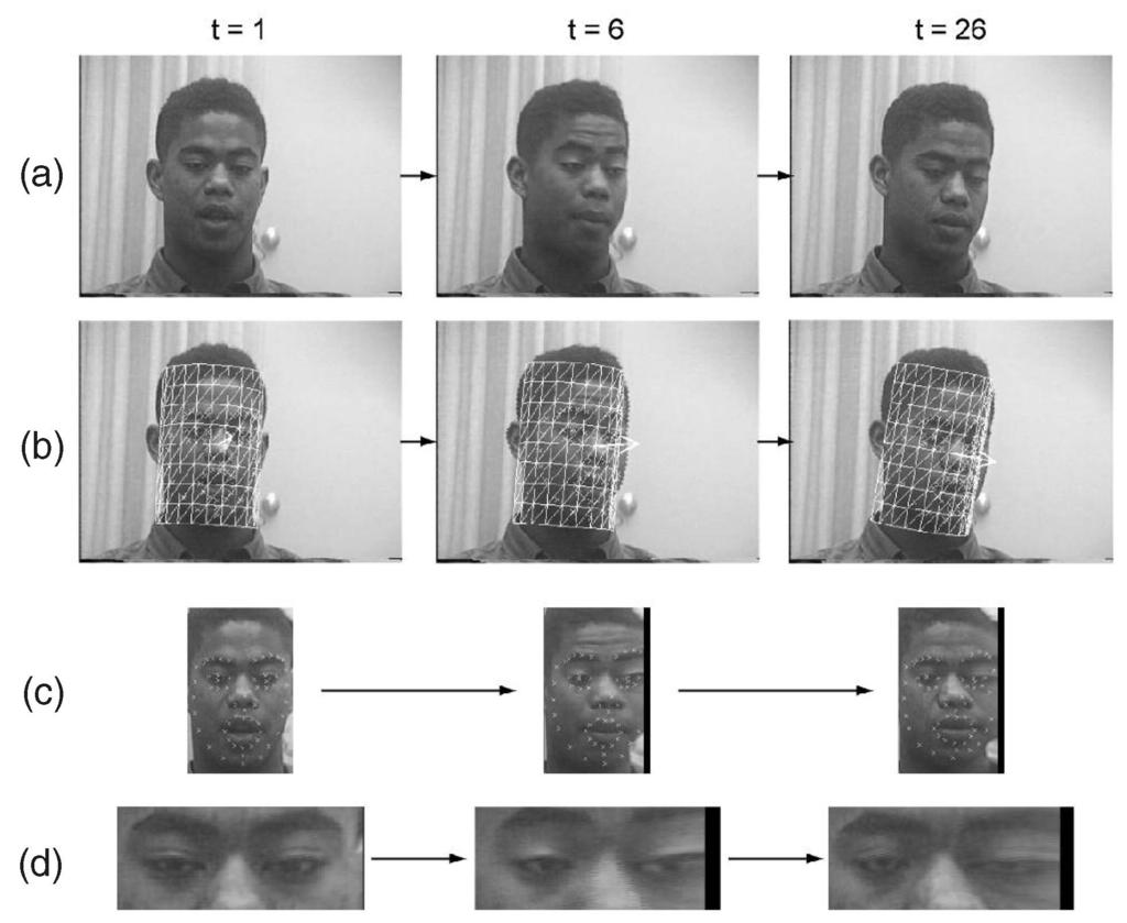 MORIYAMA ET AL.: METICULOUSLY DETAILED EYE REGION MODEL AND ITS APPLICATION TO ANALYSIS OF FACIAL IMAGES 743 Fig. 8. Automatic recovery of 3D head motion and image stabilization [26].