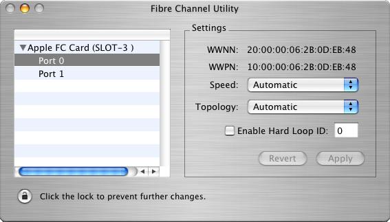 Locating the WWPN With Fibre Channel Utility To find the WWPN for a port on your host system s fibre channel card using Fibre Channel Utility: 1 Copy the Fibre Channel Utility application from the