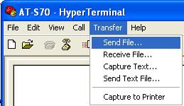 AT-S70 Management Software User s Guide Downloading Files from a Remote Management Session Guidelines Downloading Files using Hilgraeve HyperTerminal This section contains the procedure for