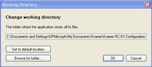 Select or create a new working directory 1 (see Figure 4).