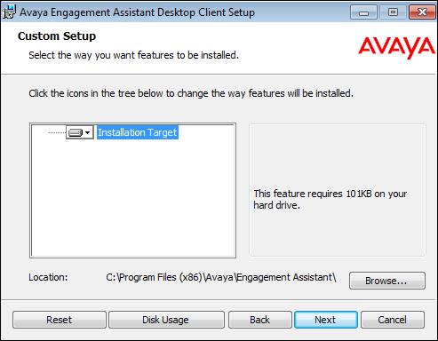 Installing the Engagement Assistant Desktop Client for Windows 7.