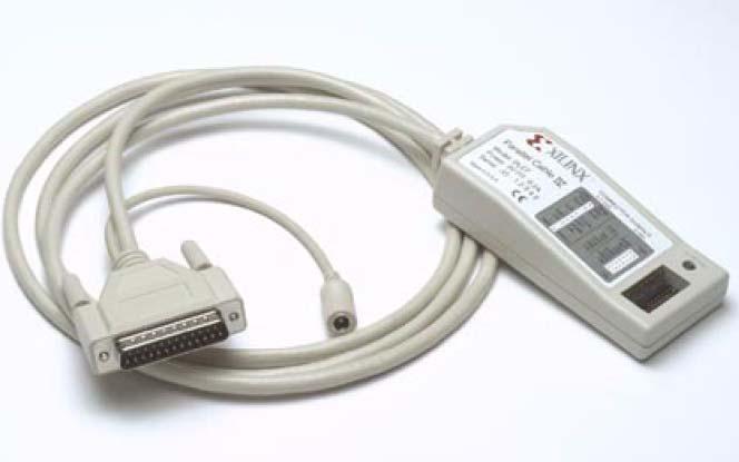 Figure 8 - Photo of a Xilinx Parallel IV cable and its ribbon cable for JTAG connection