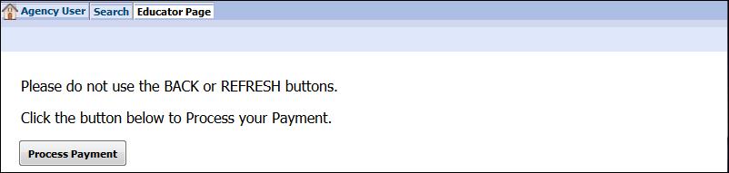 15. On the next page, click the Process Payment button to move forward. 16.