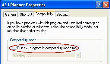 Cause: This error is caused by running the I Planner Framework Edition in a Windows XP environment, but the workstation settings are set to run applications within a different