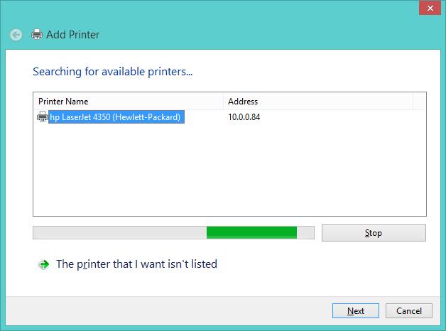 WINDOWS 8.1 FOUNDATION FOR BUSINESS USERS PAGE 142 This will display the Add Printer dialog box.