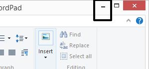WINDOWS 8.1 FOUNDATION FOR BUSINESS USERS PAGE 40 Click on the Minimize icon and you will see that the window disappears.