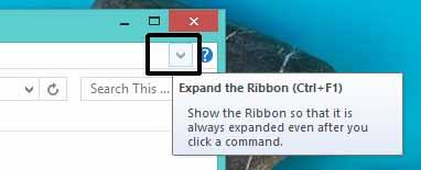 hiding the Ribbon Often the File Explorer windows will