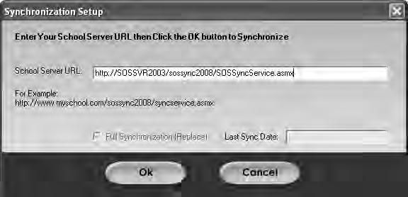 USING SOS TEACHER SYNCHRONIZATION FOR THE FIRST TIME To synchronize in SOS Teacher for the first time: Before beginning the synchronization process, you must first be connected to the Internet.