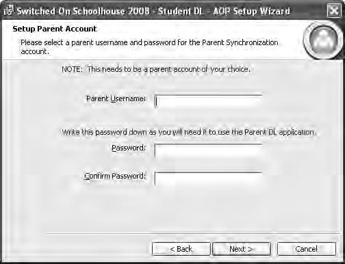 On the AOP Setup Wizard screen as shown to the right, click Next. The License Agreement screen displays Click next to I agree. Click Next.