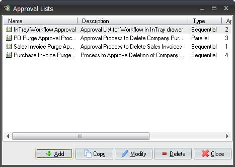 Configuring Approval Lists 4 Configuring Approval Lists NOTE: Approval lists should be configured by an administrator, in the Document Manager Administration Module.